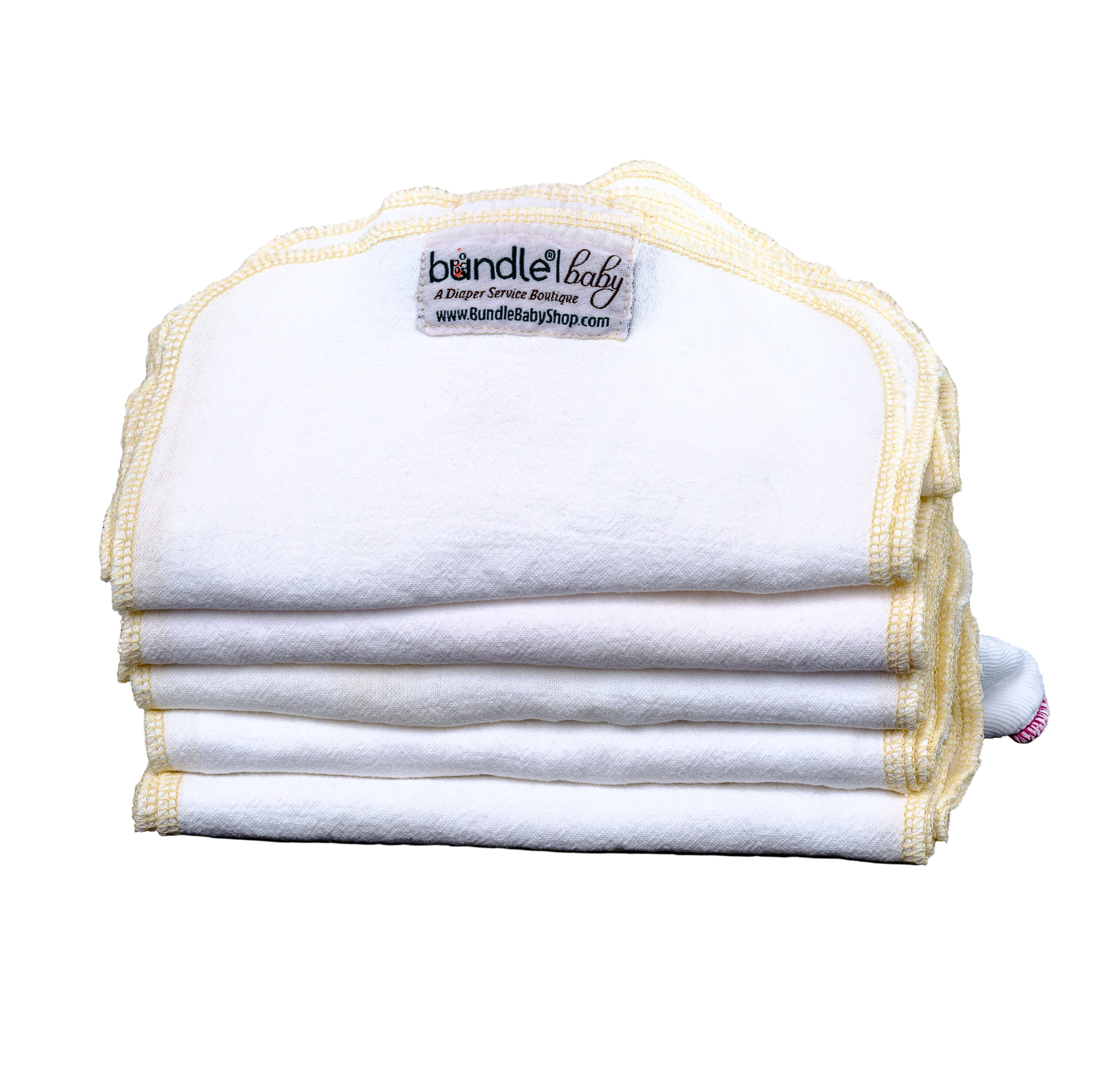 Stack of Bundle Baby cloth wipes for use with cloth diapers